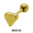 Heart S316L Tongue Piercing MAD-28